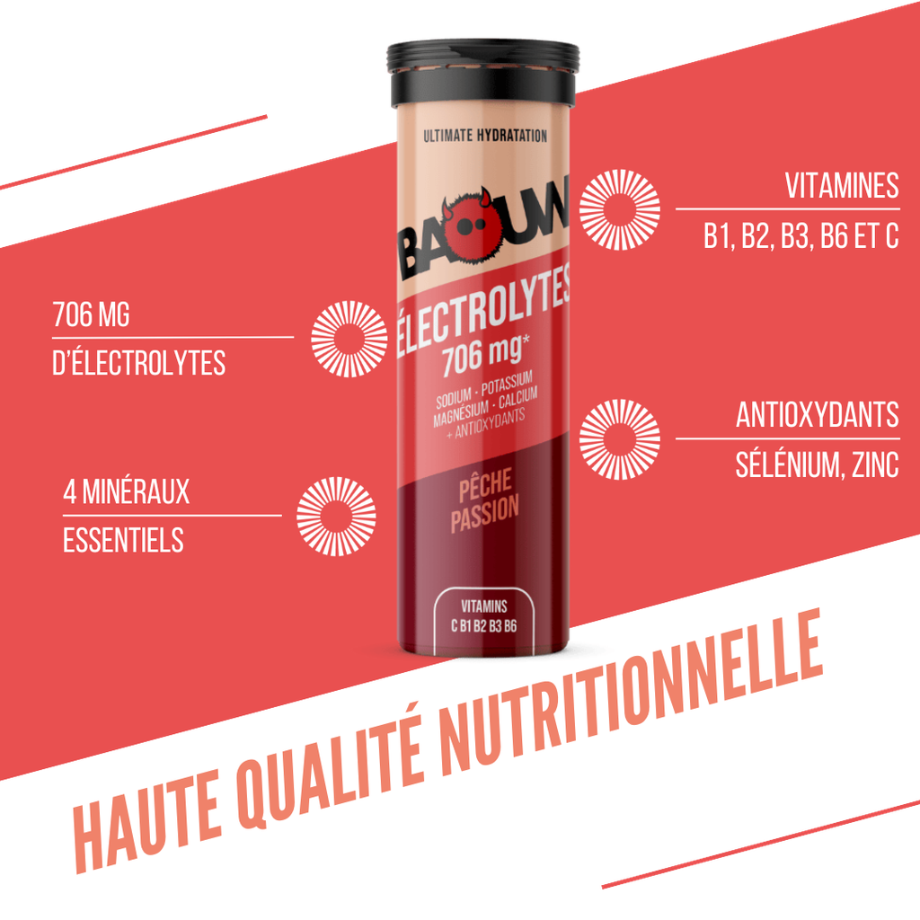 BAOUW Energy Drink (tuba 10 tabletek) Brzoskwinia/Pasja