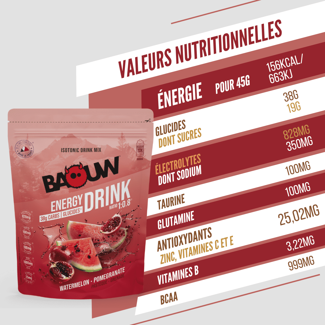BAOUW ISOTONIC Energy Drink (585g) Arbuz/Granat