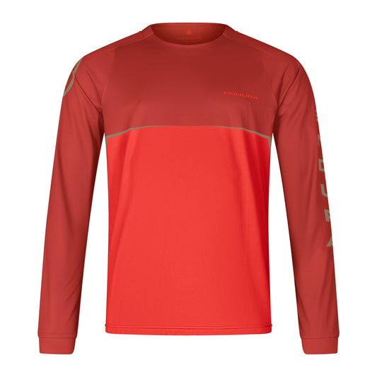ENDURA CORE PRINTED Long Sleeve Jersey Red 2025