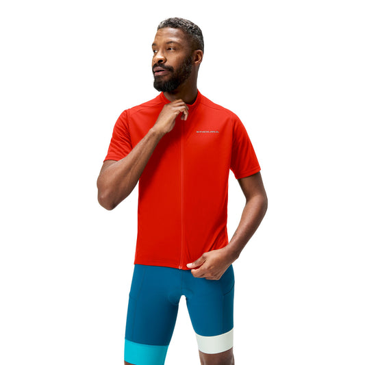 ENDURA LOOP ZIPPED Short Sleeve Jersey Red 2025