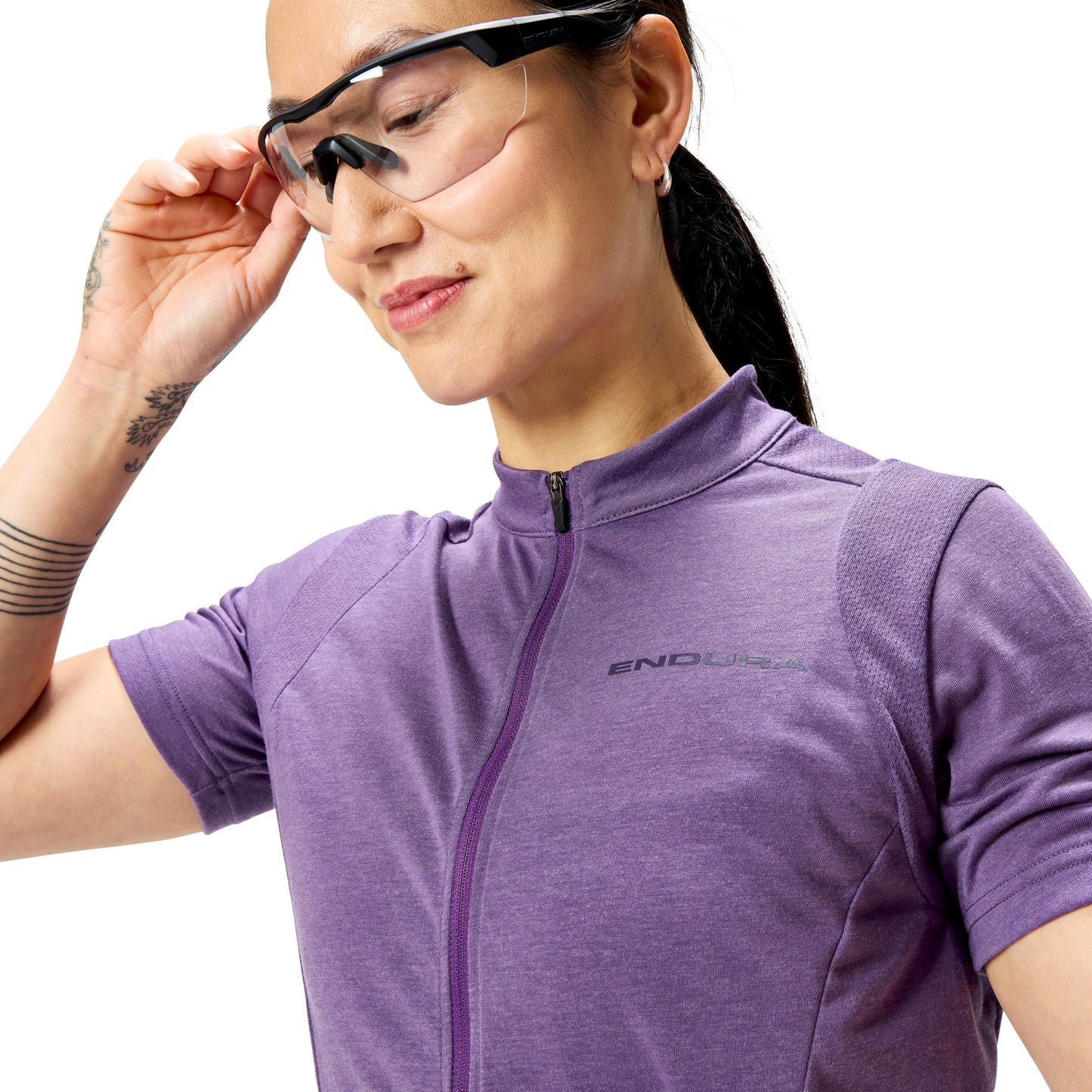 ENDURA LOOP Ladies Short Sleeve Jersey Purple 2025