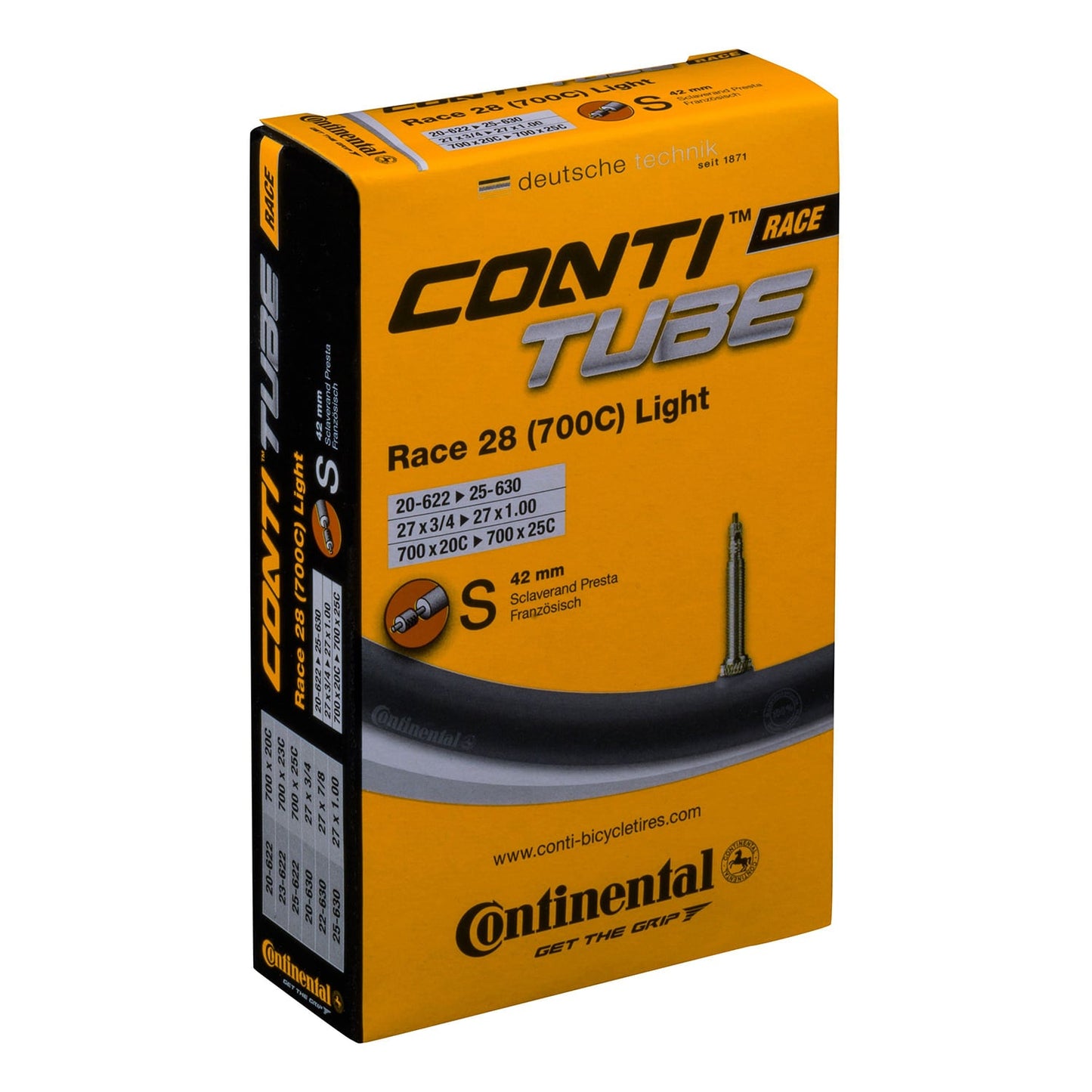 Dętka CONTINENTAL RACE LIGHT 700x20/25c Presta