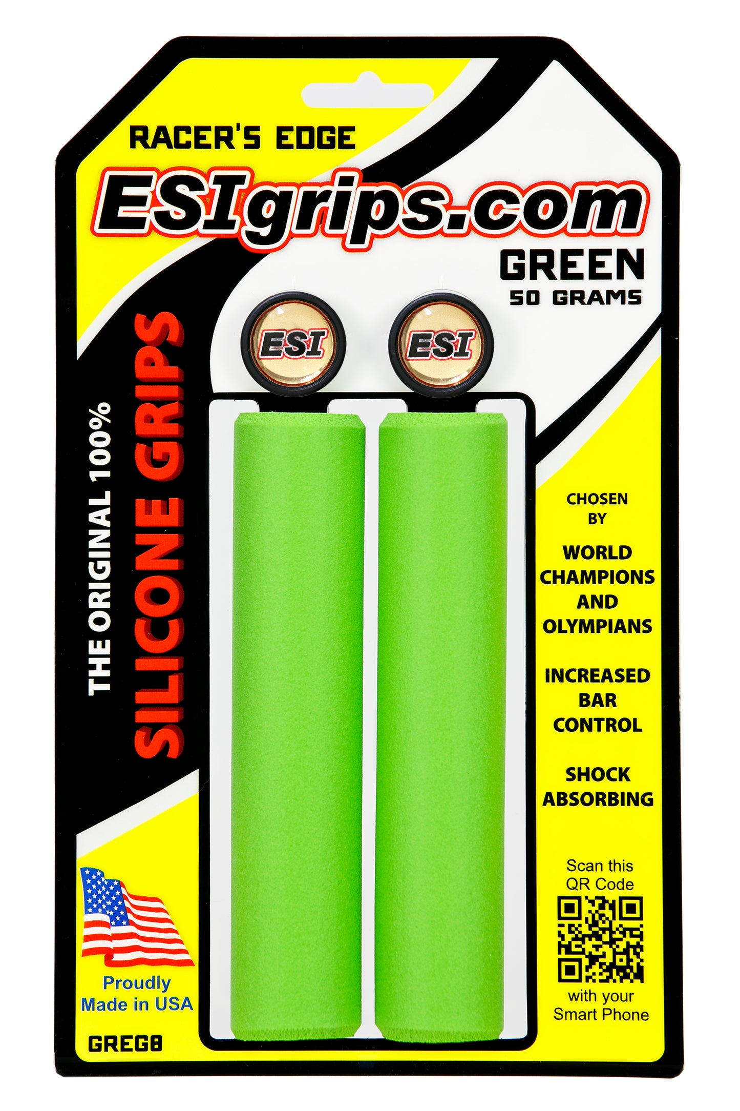 Chwyty ESI RACER'S EDGE 130 mm Zielony