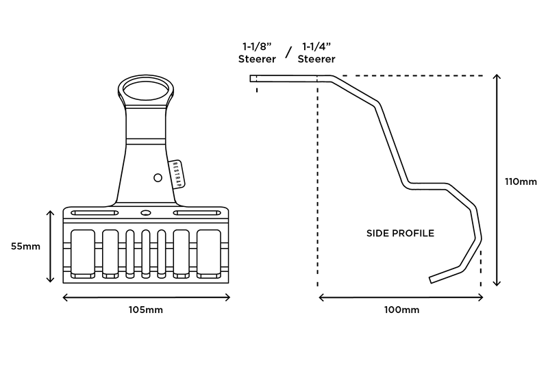 RESTRAP BUMPER BAR 1-1/4 Czarny