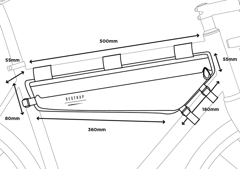 RESTRAP RACE FRAME BAG LARGE 4.5L Black