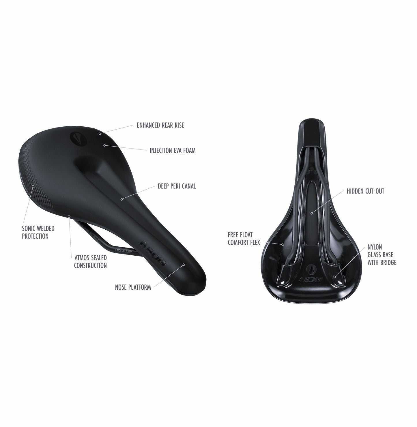 Siodełko SDG BEL-AIR V3 MAX Lux-Alloy Rails Black/Red