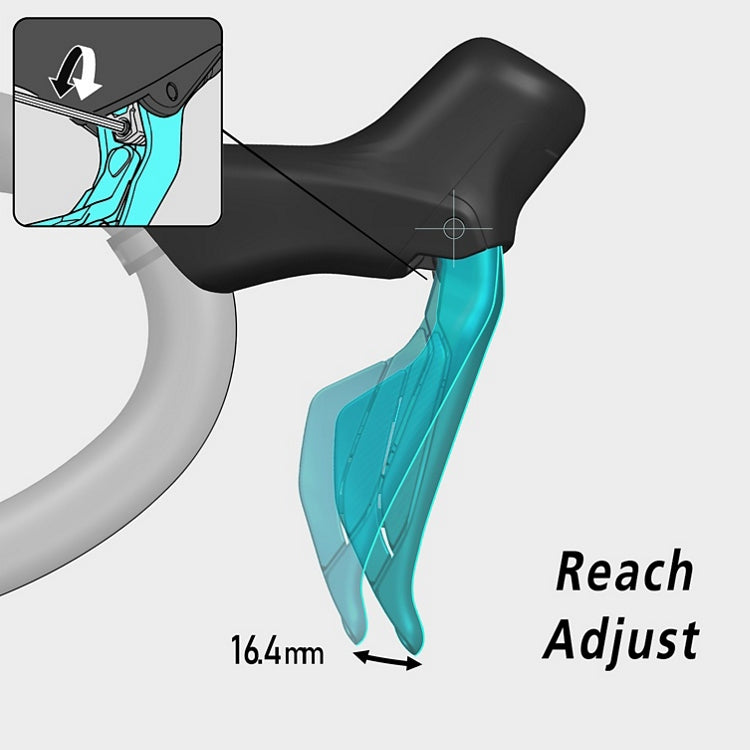 Lewa dźwignia i zacisk przedni SHIMANO GRX 717 Mono