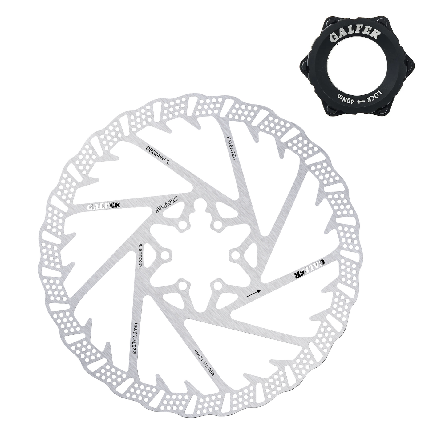Tarcza GALFER SHARK 2mm CENTER LOCK