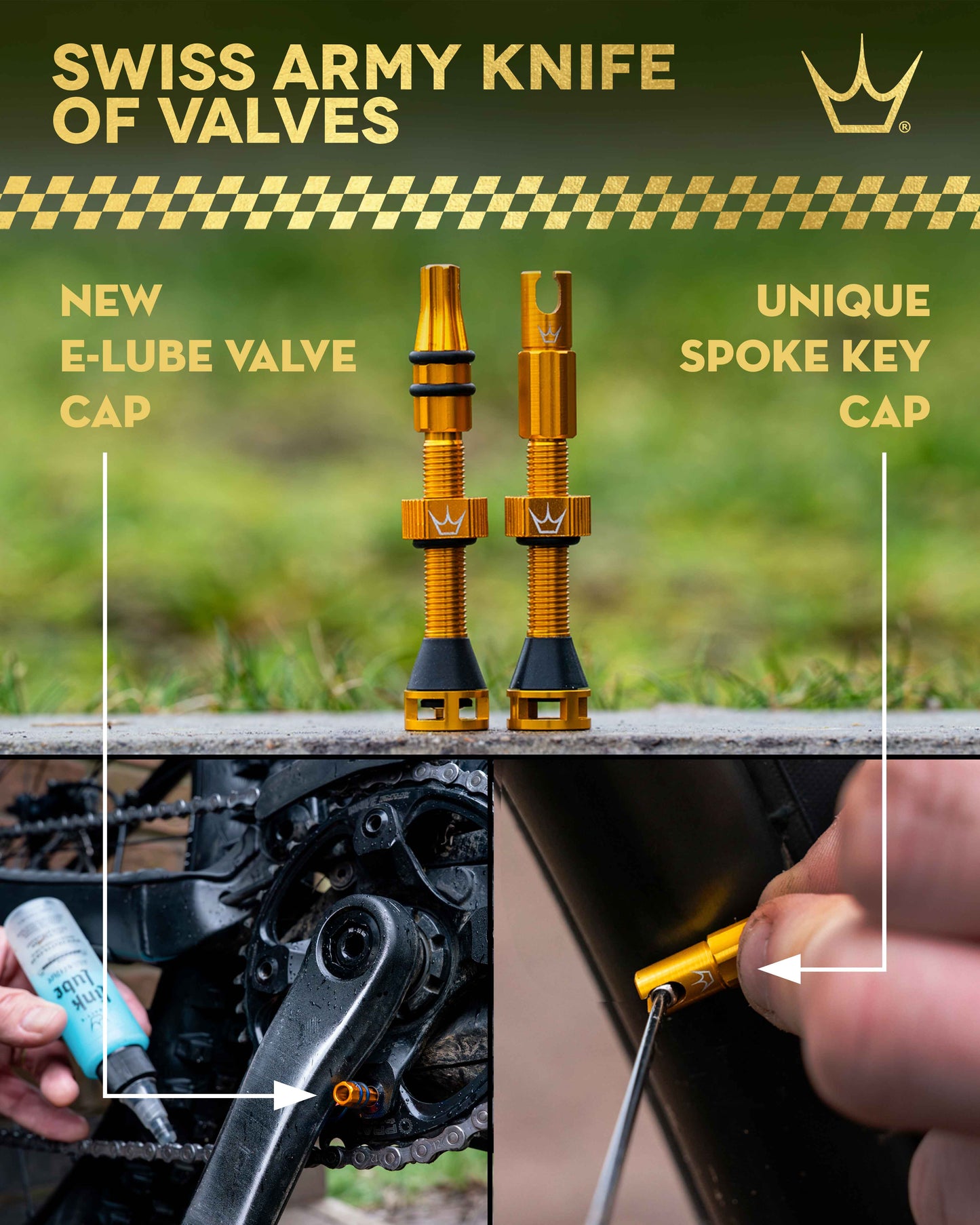 Zestaw zaworów i złączek PEATY'S HOLESHOT FAST FLOW Turquoise