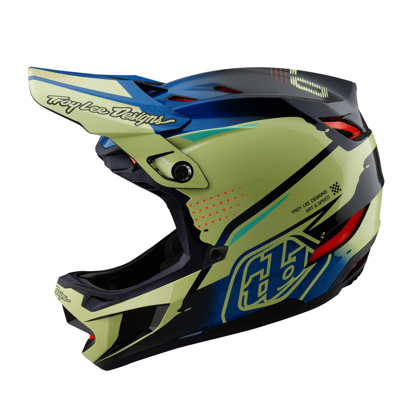 Kask MTB Troy Lee Design D4 COMPOSITE MIPS Drip Yellow