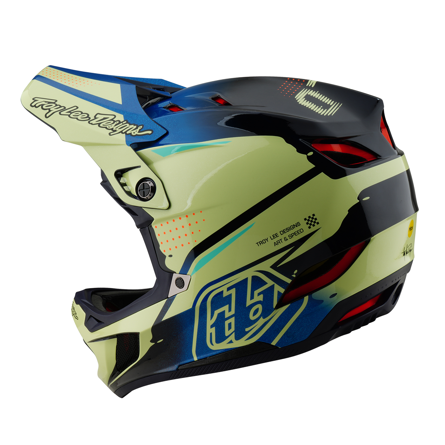 Kask MTB Troy Lee Design D4 COMPOSITE MIPS Drip Yellow