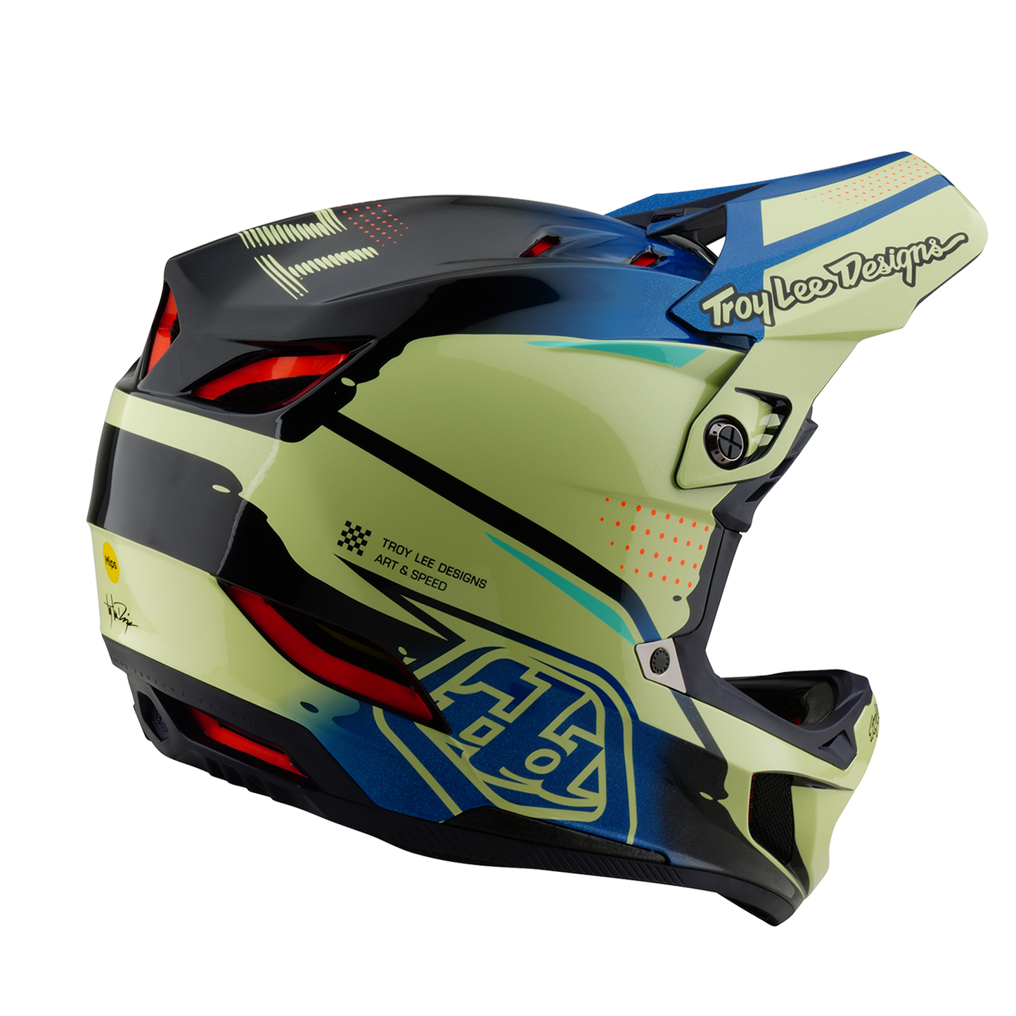 Kask MTB Troy Lee Design D4 COMPOSITE MIPS Drip Yellow