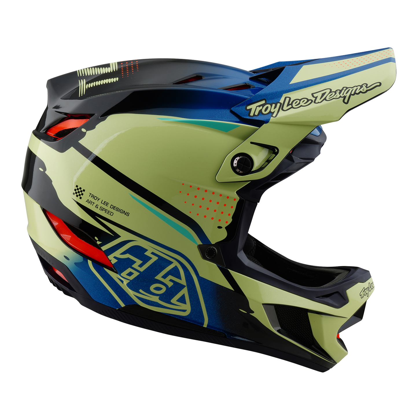 Kask MTB Troy Lee Design D4 COMPOSITE MIPS Drip Yellow