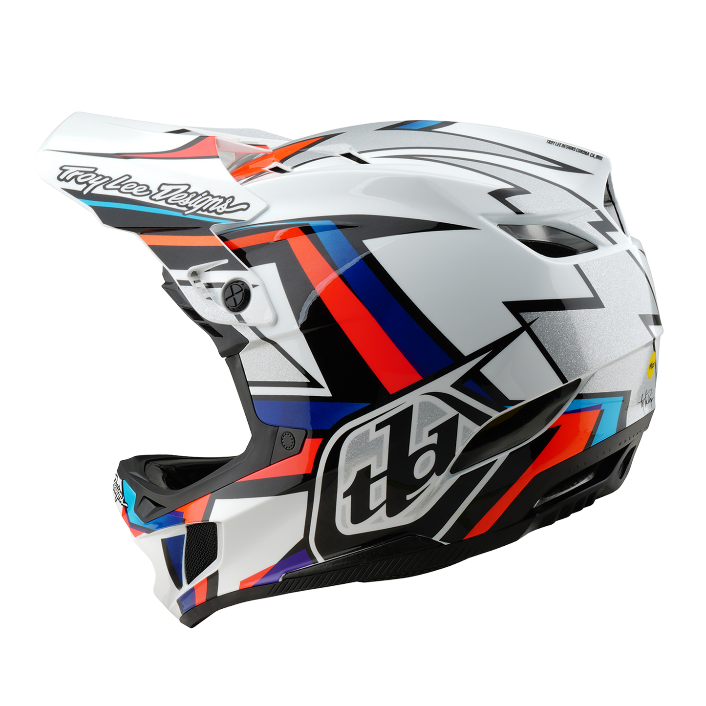 MTB Helmet TROY LEE DESIGNS D4 COMPOSITE FRAMES White/Grey