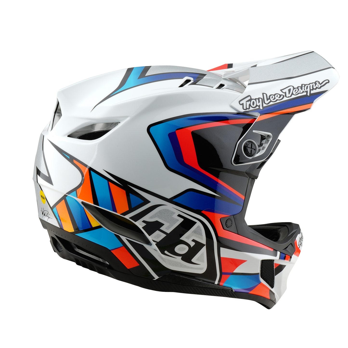 MTB Helmet TROY LEE DESIGNS D4 COMPOSITE FRAMES White/Grey
