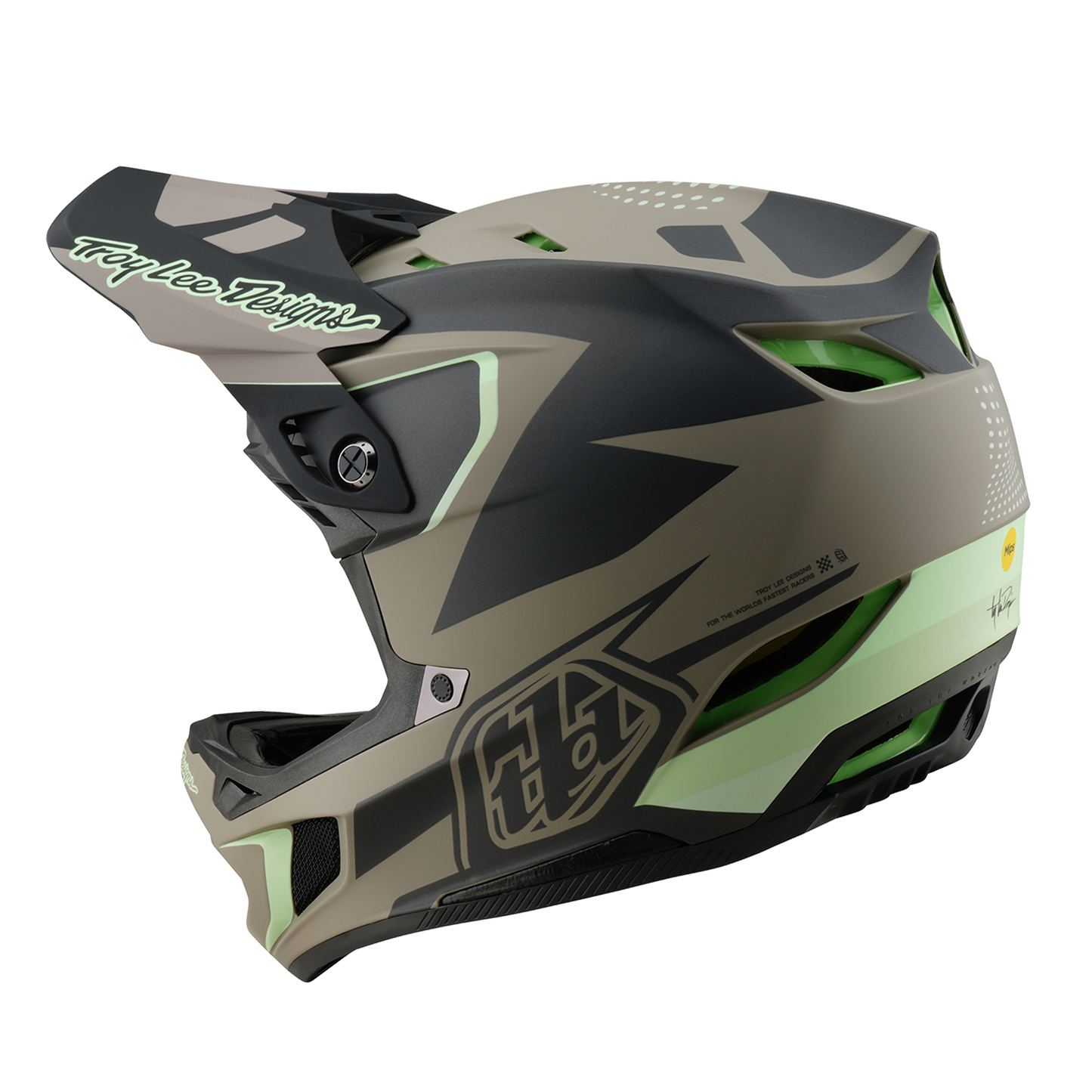 MTB Helmet TROY LEE DESIGNS D4 COMPOSITE MIPS Brown/Black/Yellow
