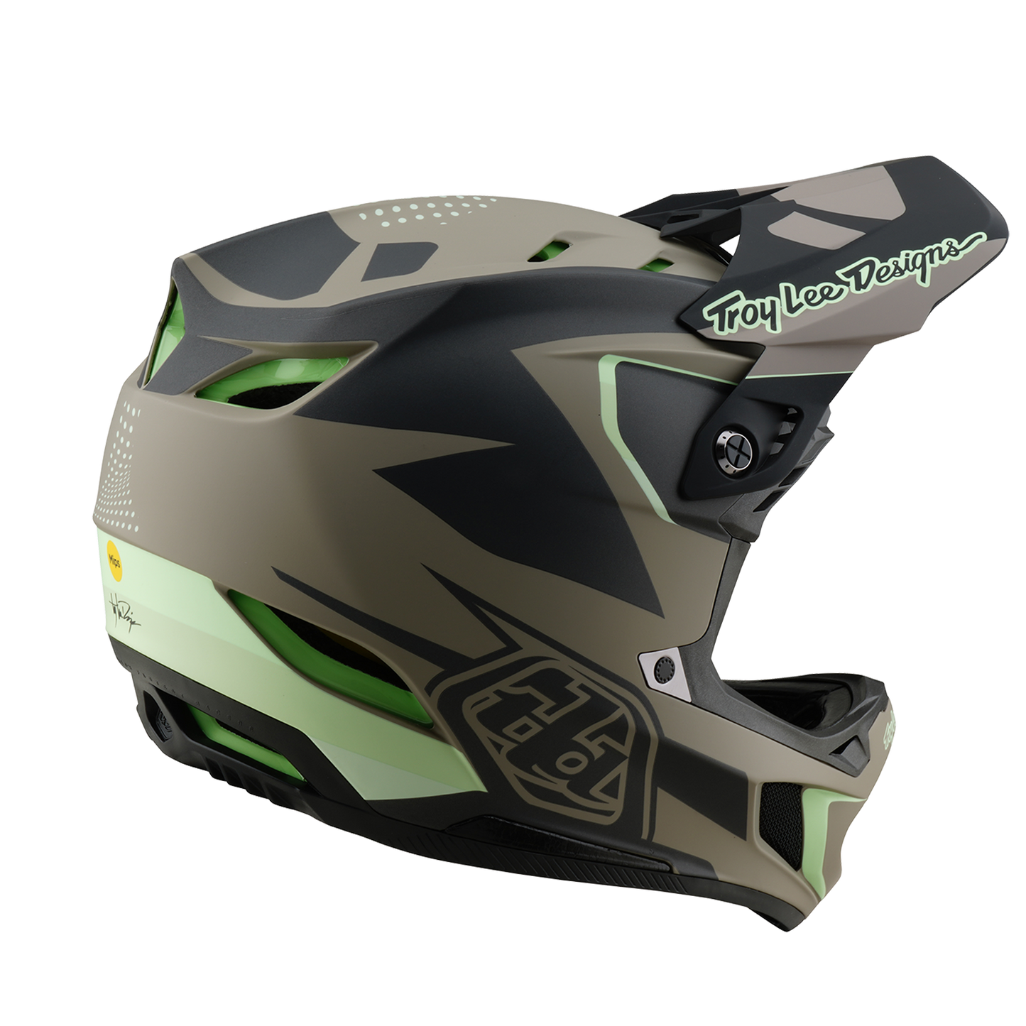MTB Helmet TROY LEE DESIGNS D4 COMPOSITE MIPS Brown/Black/Yellow