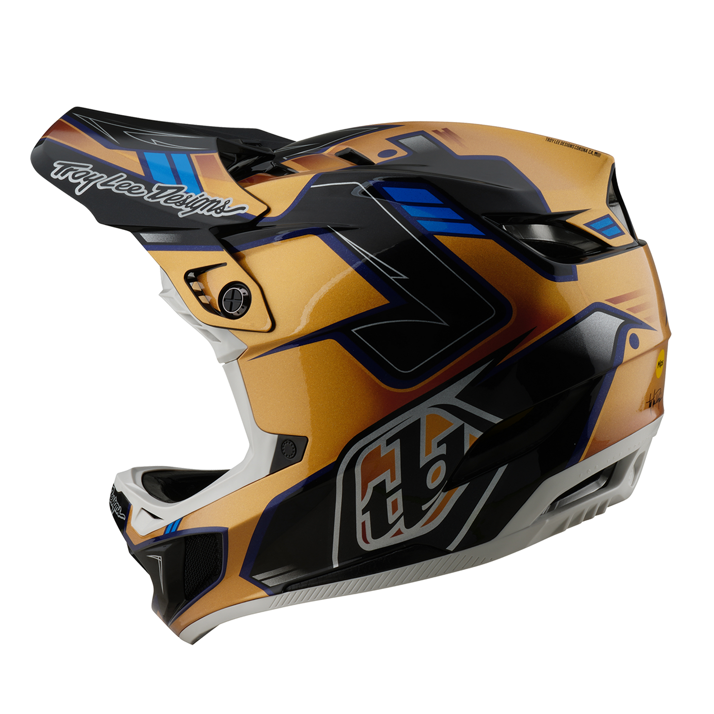 MTB Helmet TROY LEE DESIGNS D4 COMPOSITE MIPS ROYALTY Black/Gold