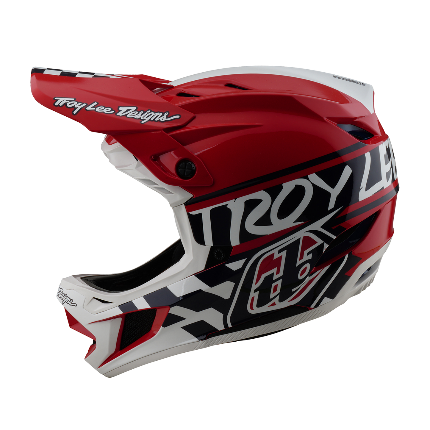 MTB Helmet TROY LEE DESIGNS D4 POLYACRYLITE FIFTY 50 White/Red