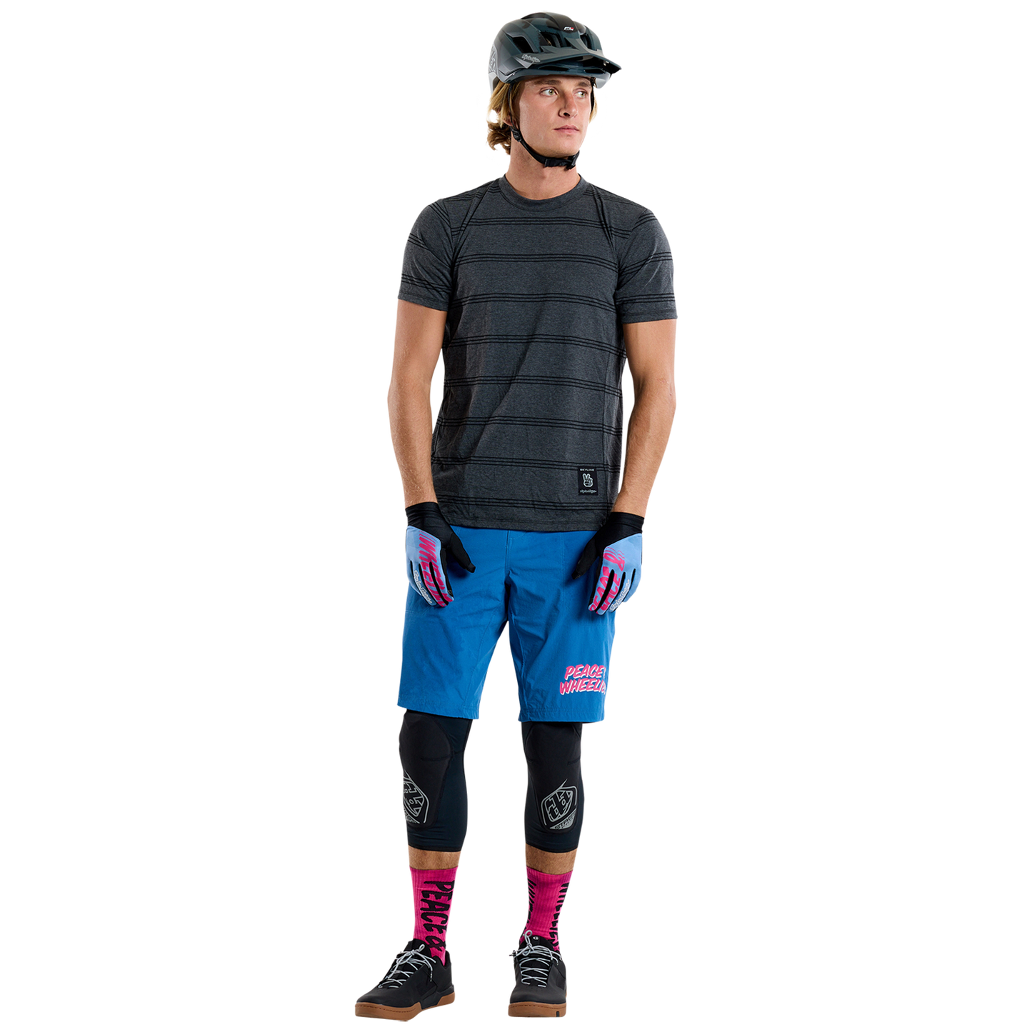 TROY LEE DESIGNS SKYLINE RIDE TEE WASH OUT Short Sleeve Jersey Grey 2025
