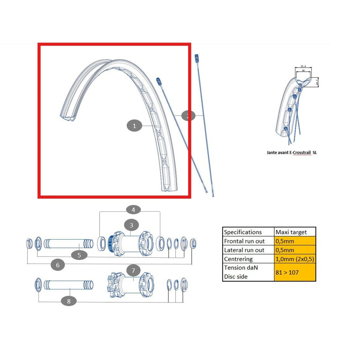 MAVIC ECROSSTRAIL SL 27.5'' Front Wheel Kit