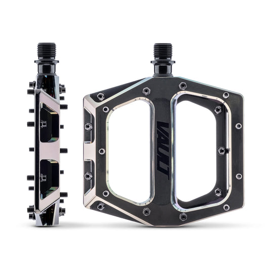 Płaskie pedały DMR VAULT Chrome Black