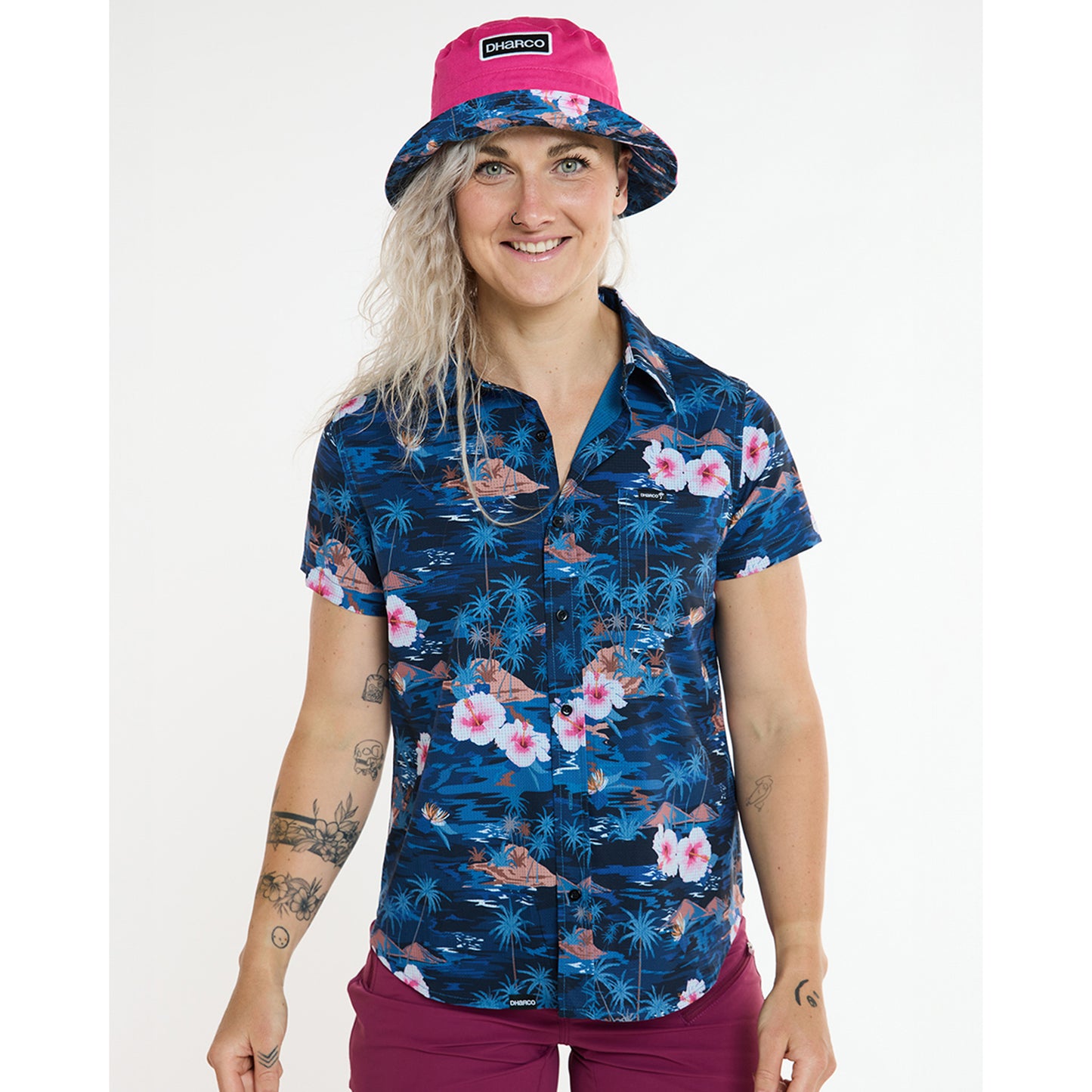 Technical shirt DHARCO TECH PARTY OASIS Woman Blue