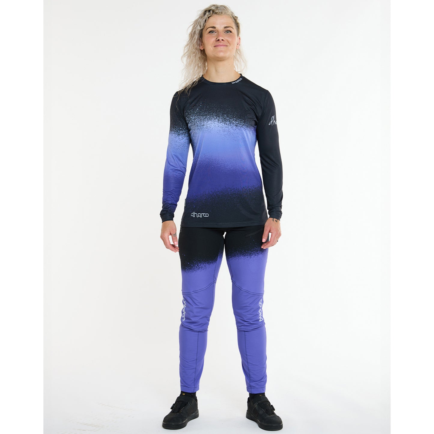Damska koszulka z długim rękawem DHARCO RACE ULTRA VIOLET Black/Purple