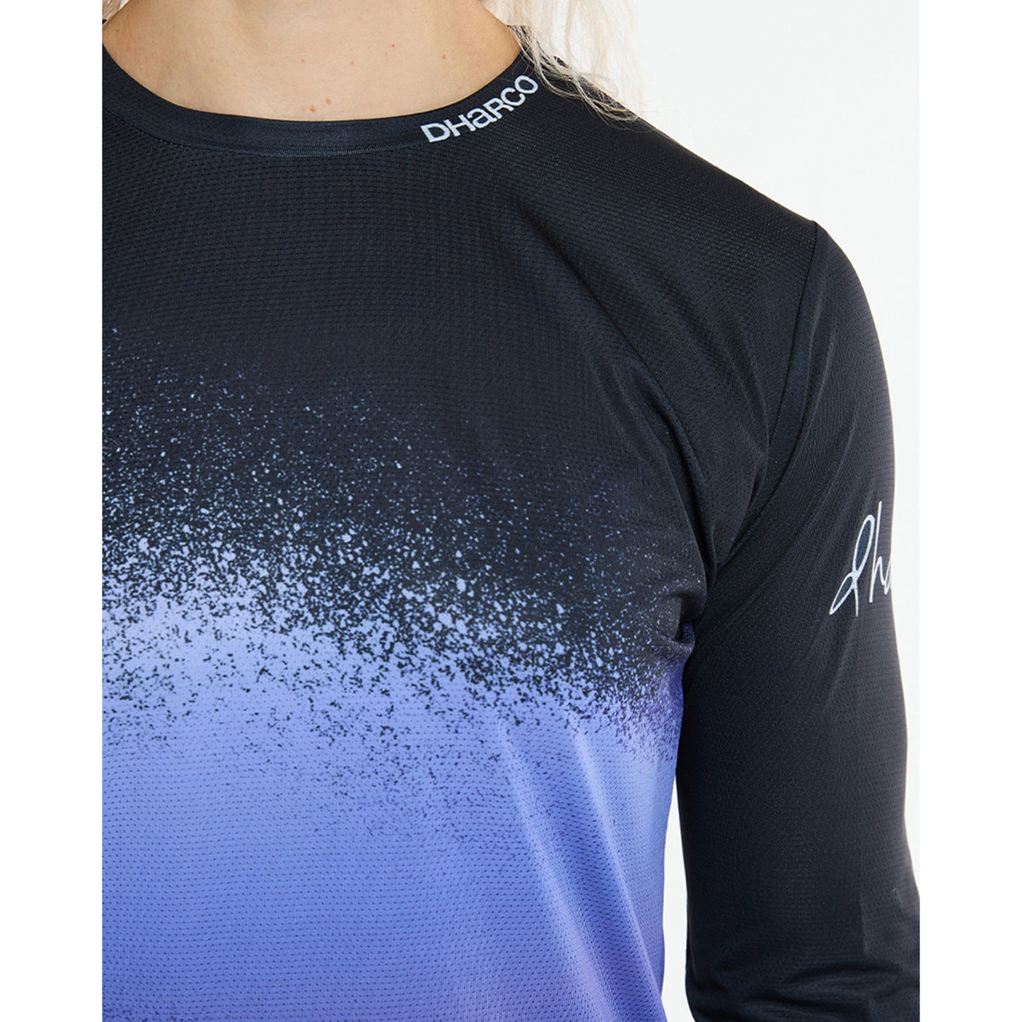 Damska koszulka z długim rękawem DHARCO RACE ULTRA VIOLET Black/Purple