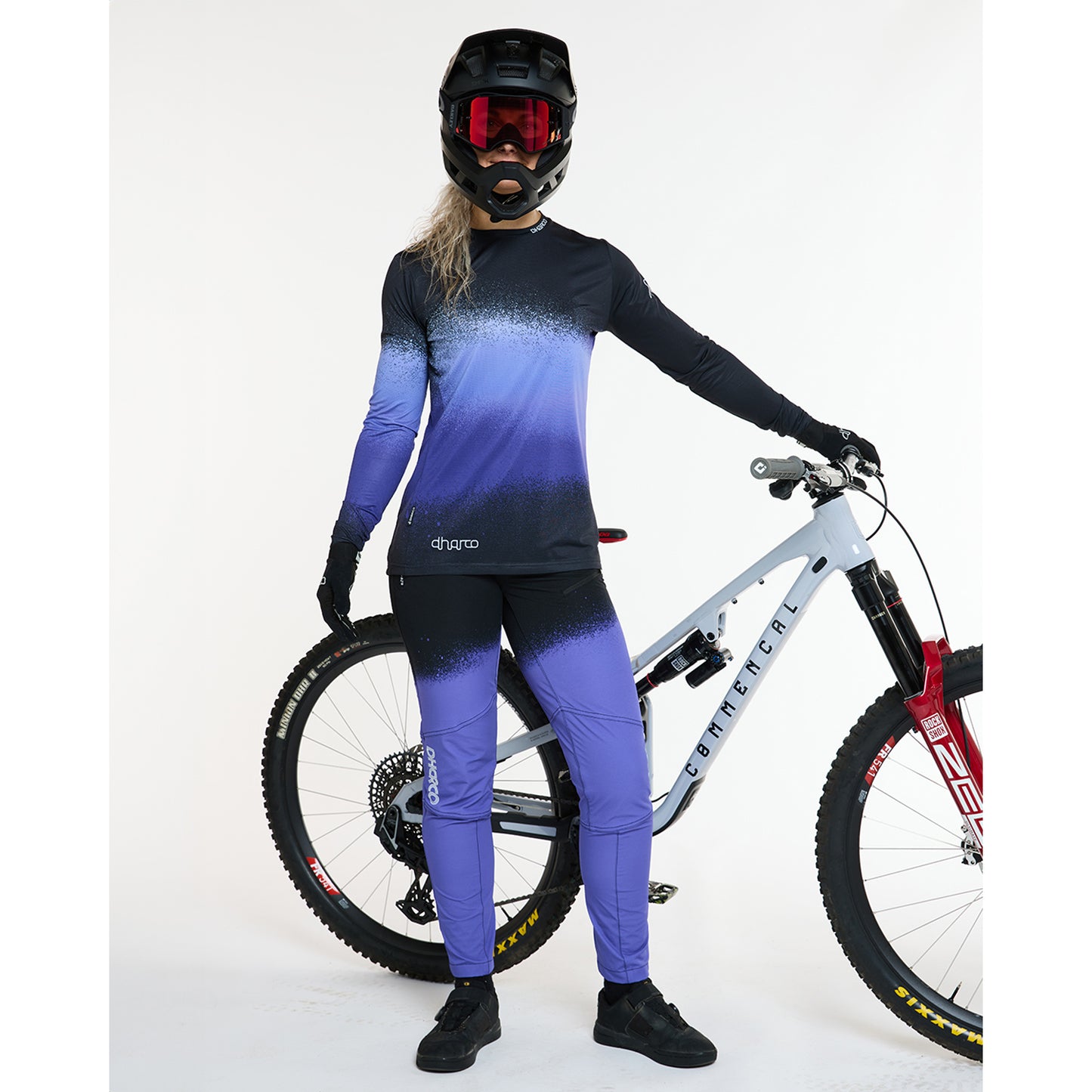 Damska koszulka z długim rękawem DHARCO RACE ULTRA VIOLET Black/Purple