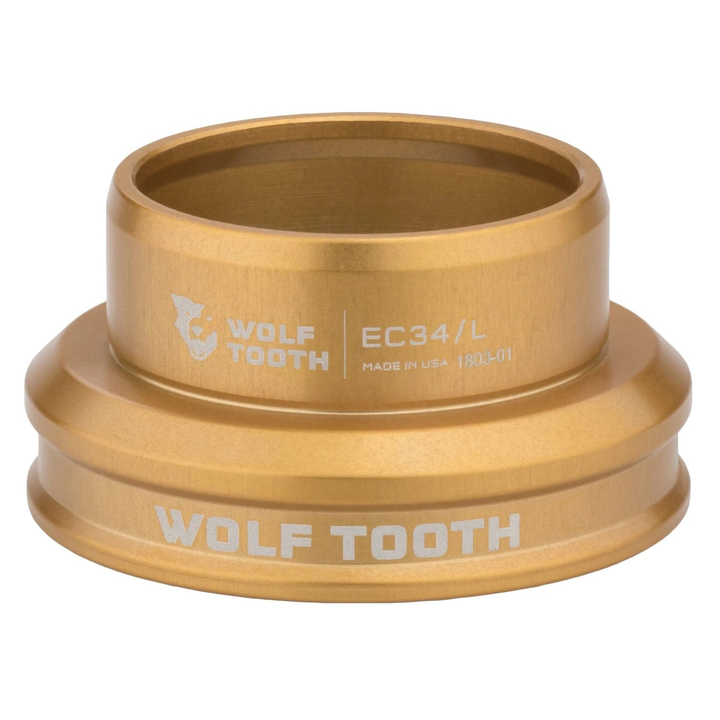 Low-Profile Head Cup for WOLF TOOTH PREMIUM 1"1/8 EC34 External Headset, Gold