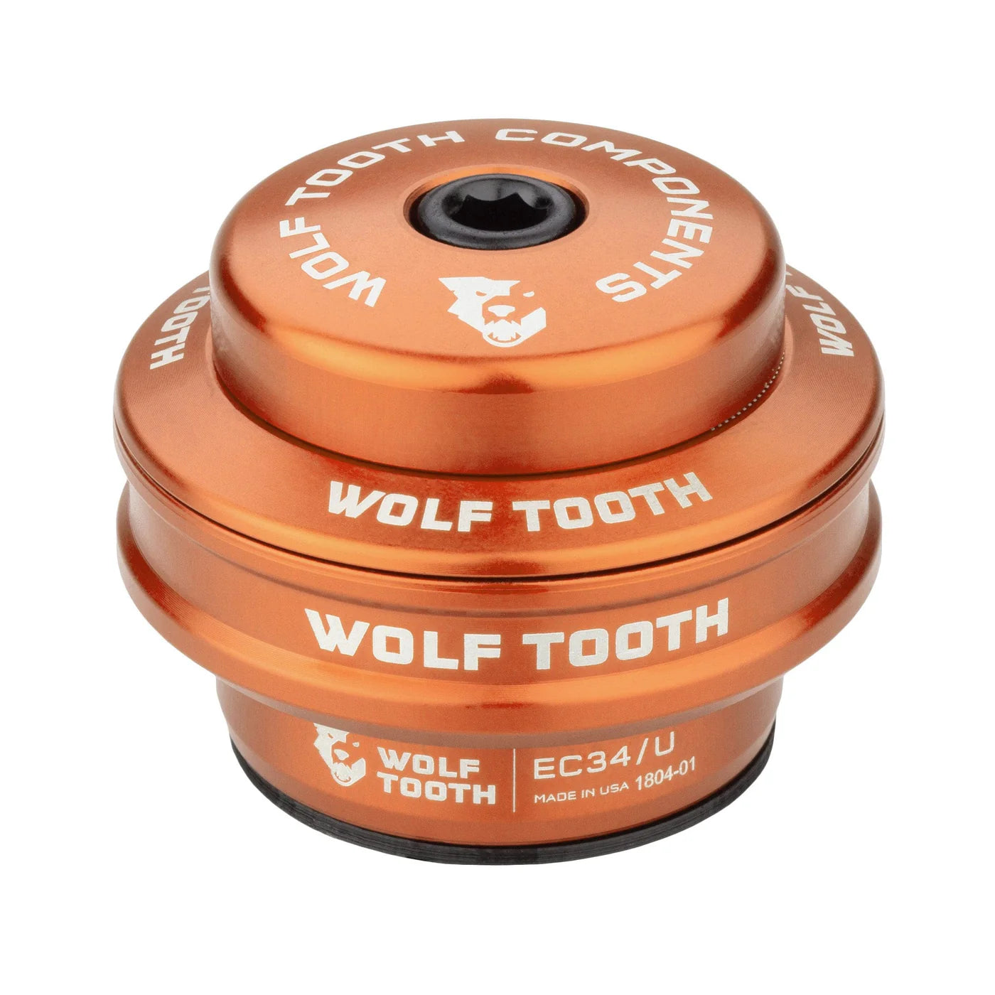 Górna Miseczka Suportu Kierownicy Zewnętrznego WOLF TOOTH PERFORMANCE 1"1/8 EC34 Stack 16 mm Pomarańczowy