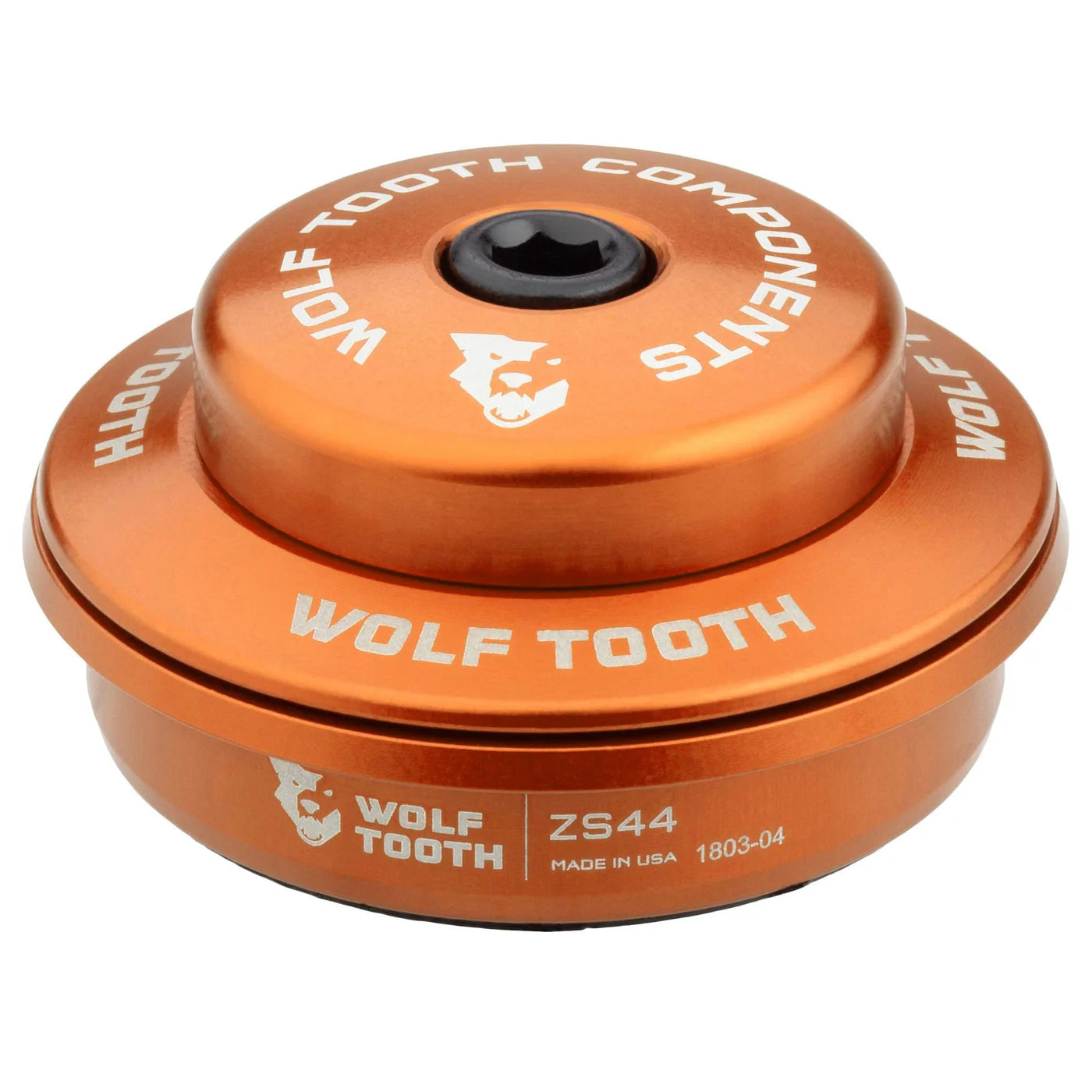 Wysoka miska do półzintegrowanego zestawu sterowego WOLF TOOTH PREMIUM 1"1/8 ZS44, stack 6 mm, pomarańczowa