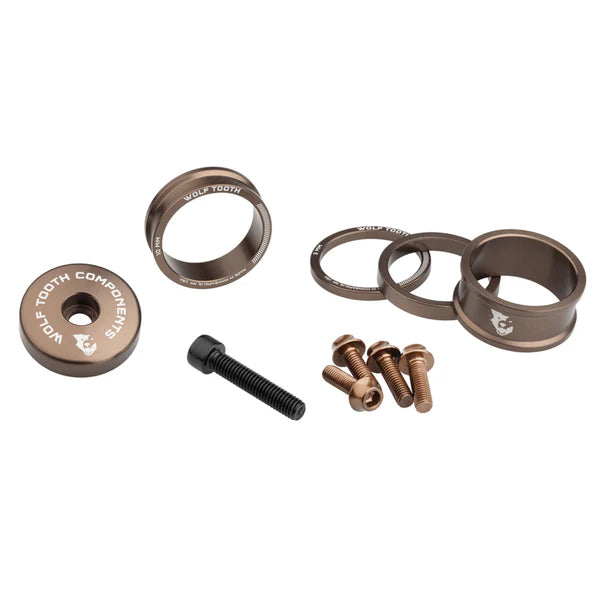 Kit Spacers, Stem Cover and Screws WOLFTOOTH BLING KIT Espresso