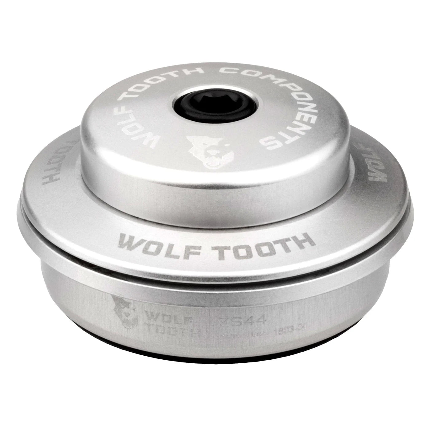 Wysoka miska do półzintegrowanego zestawu sterowego WOLF TOOTH PREMIUM 1"1/8 ZS44, stack 6 mm, srebrna