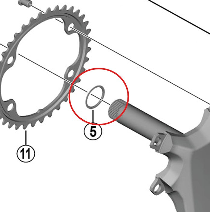 Pierścień do mechanizmu korbowego SHIMANO FC-R9200/8100