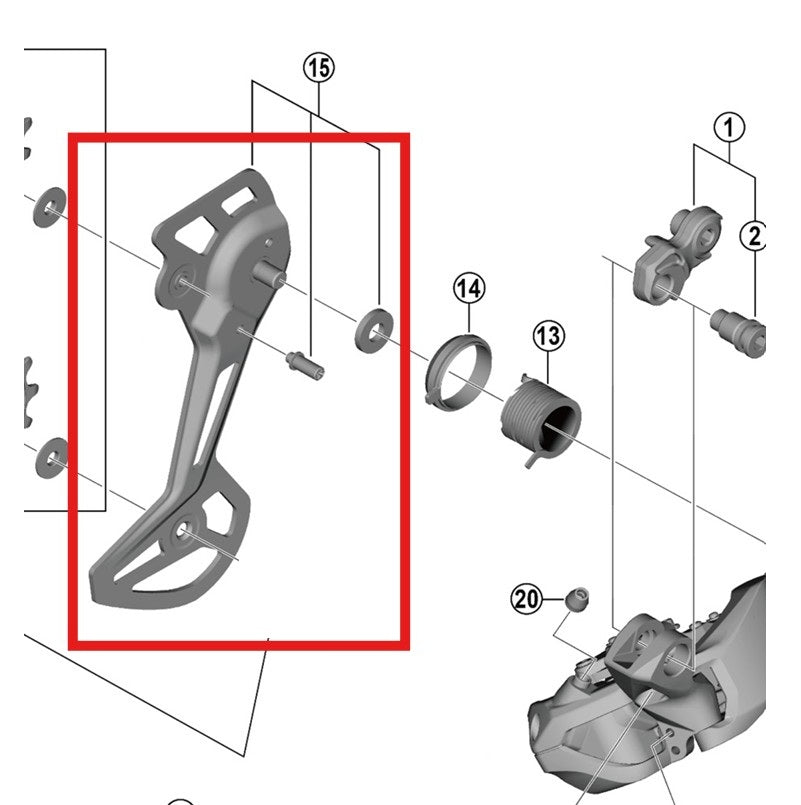 SGS SHIMANO RD-M8150-11/12 External Rear Derailleur Cage