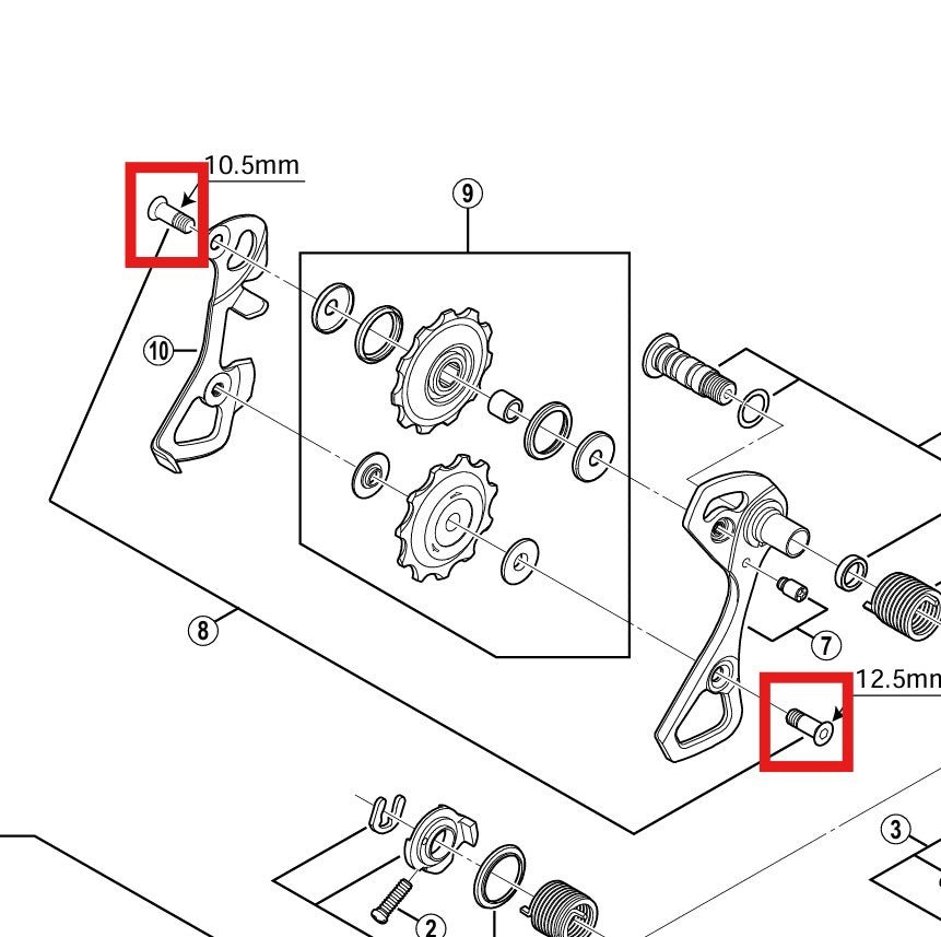 Śruby wałka SS SHIMANO RD-6700/6800/6770/6870 (x2)