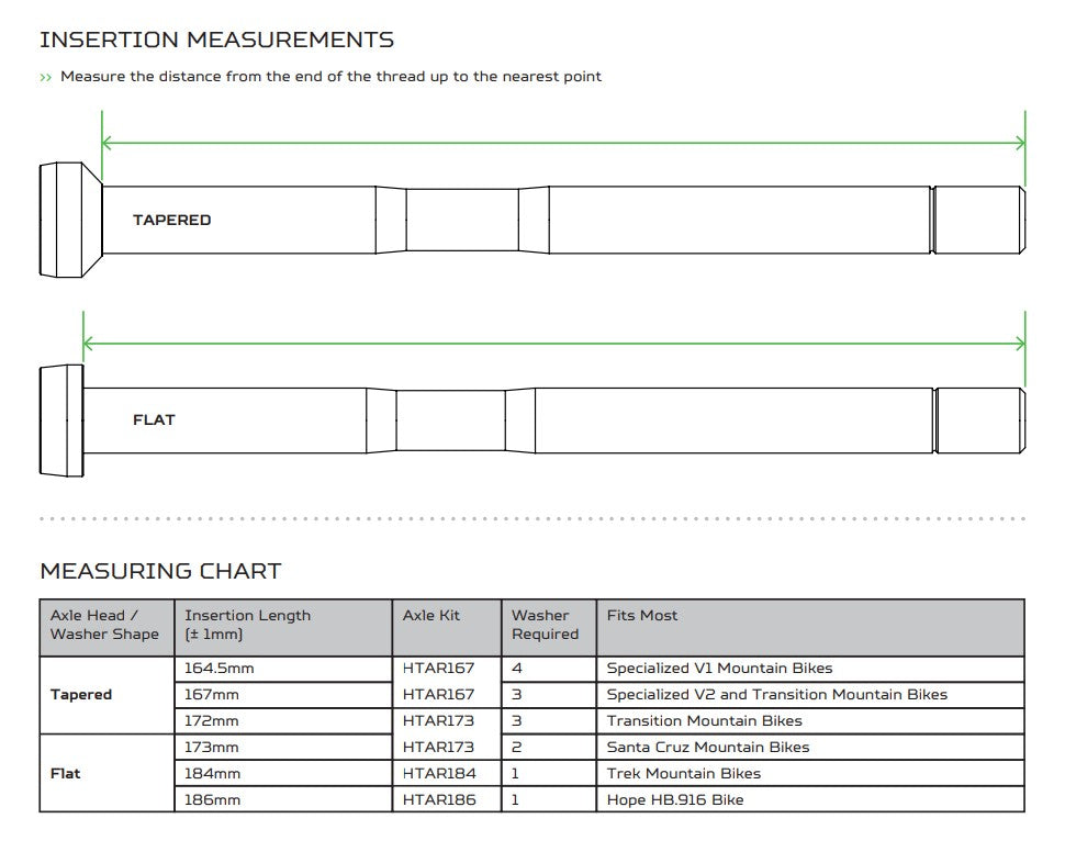 Oś tylnego koła HOPE 172-173mm #HTAR173 Purple