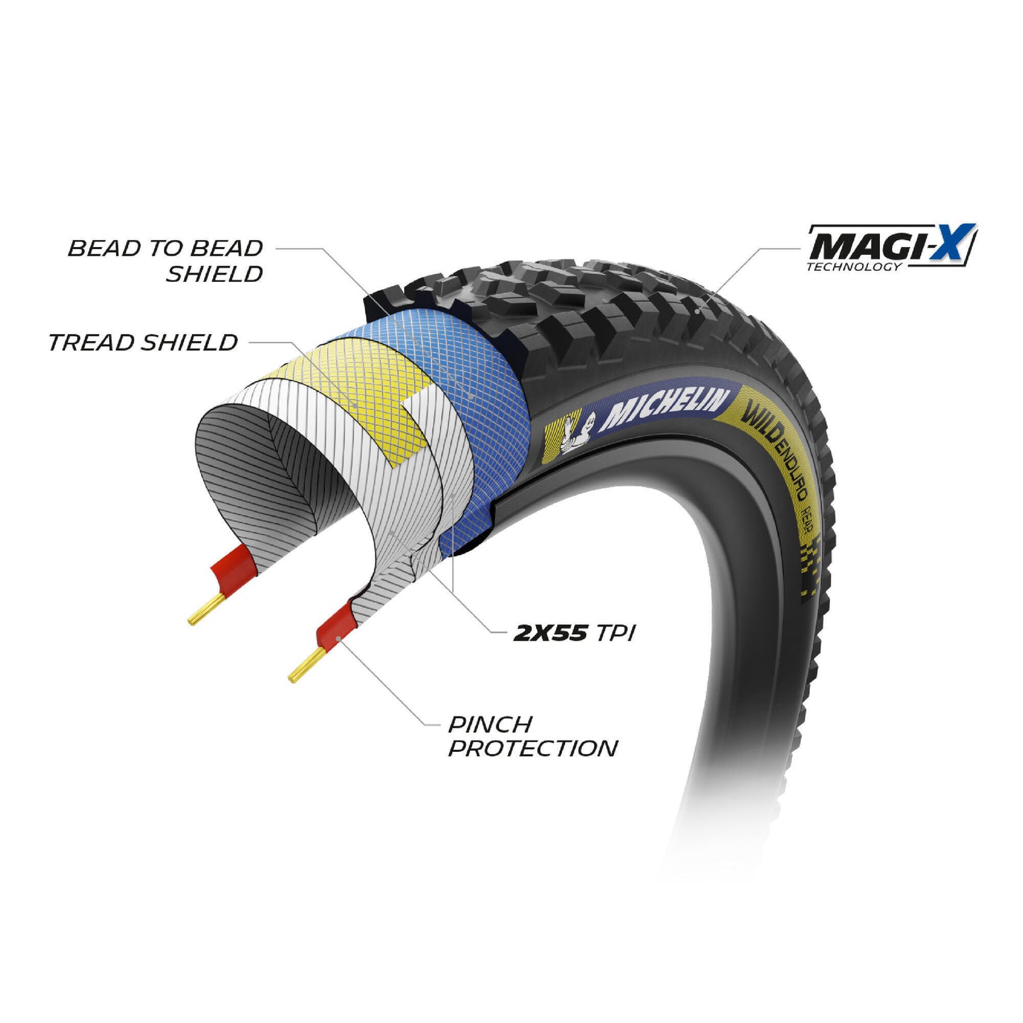 MICHELIN WILD ENDURO REAR Racing Line Dark 29x2.40 miękka opona przystosowana do jazdy bezdętkowej