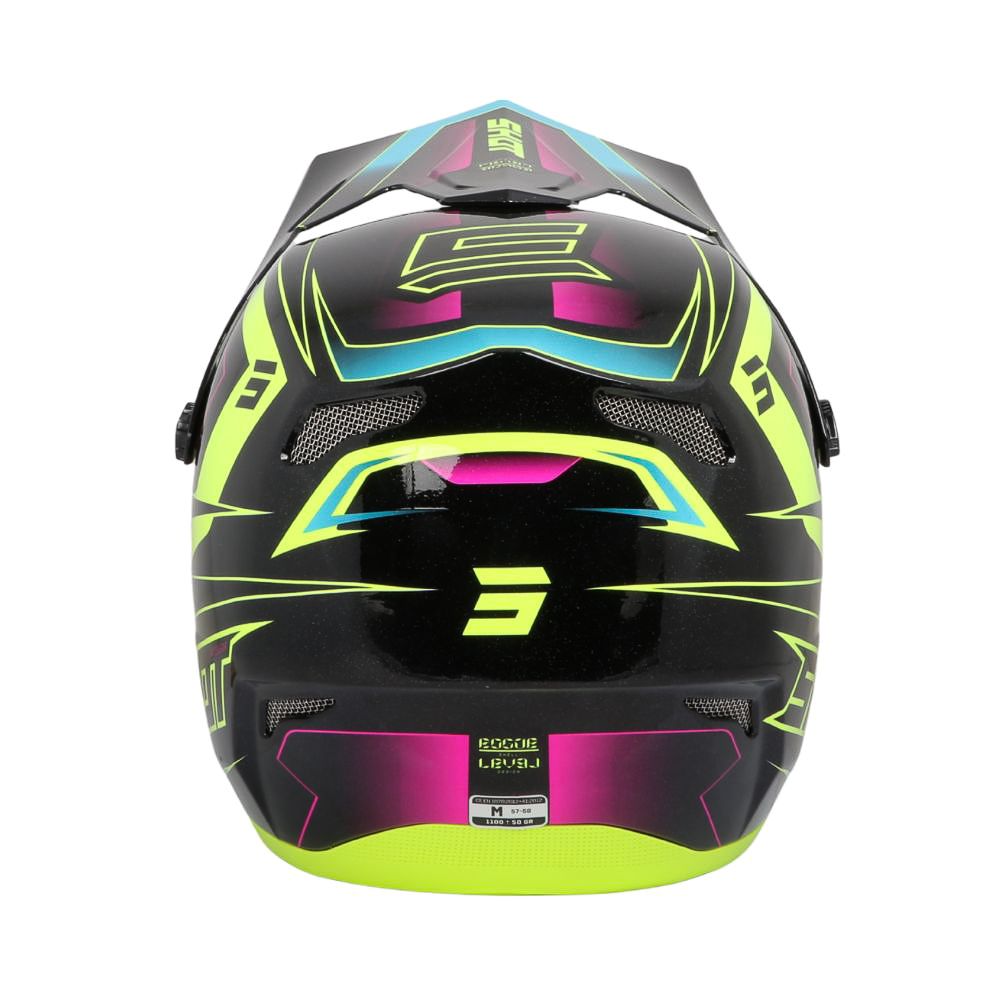 Kask BMX SHOT ROGUE Level Neon Yellow/Pink Pearly