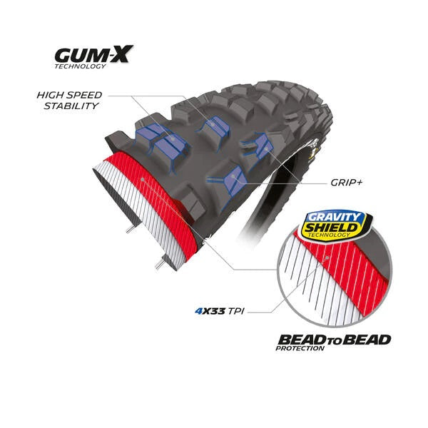 MICHELIN DH34 BIKE PARK Performance Line 29x2.40 Opona sztywna przystosowana do zastosowania bezdętkowego