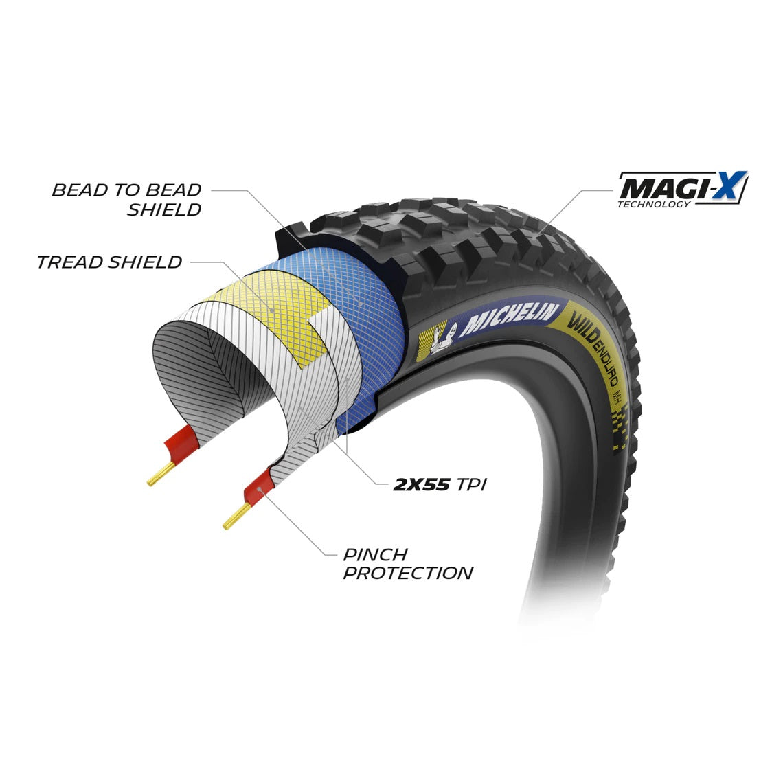 MICHELIN WILD ENDURO MS Racing Line 27.5x2.40 Opona miękka przystosowana do zastosowania bezdętkowego