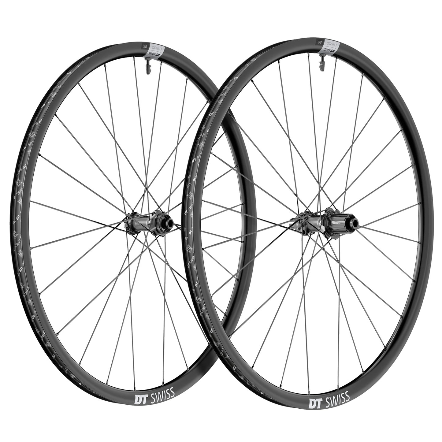 Para kół DT SWISS G 1800 SPLINE 25 przystosowanych do jazdy bezdętkowej (centralna blokada)