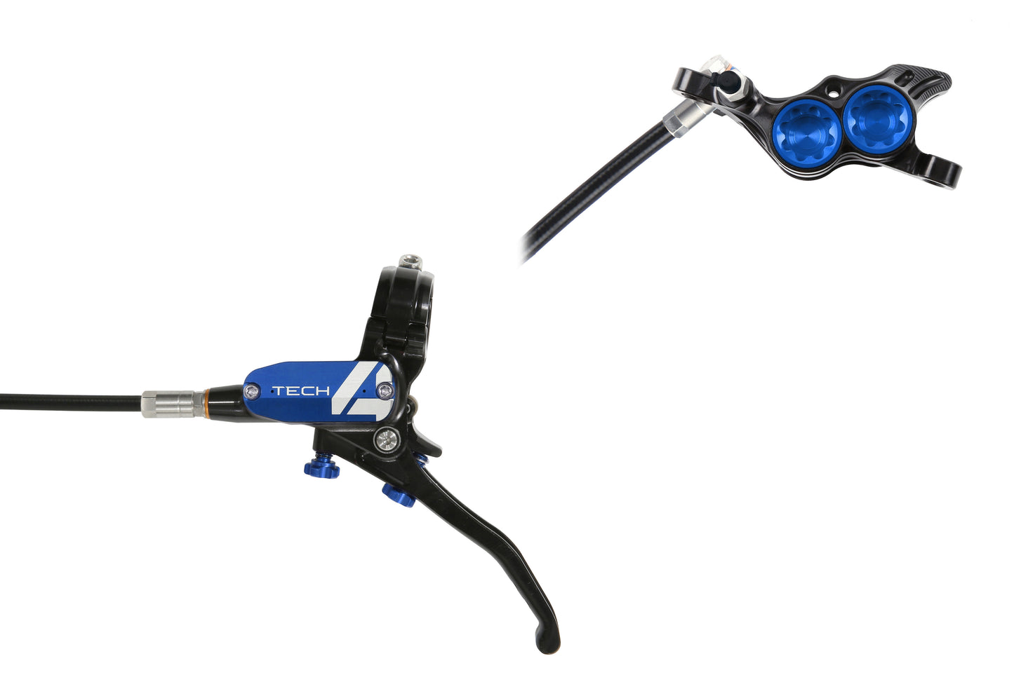 Hamulec przedni HOPE TECH 4 E4 czarny/niebieski