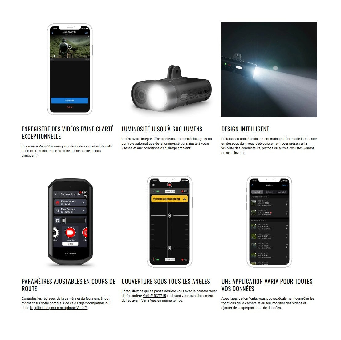 Przednie oświetlenie z kamerą GARMIN VARIA VUE