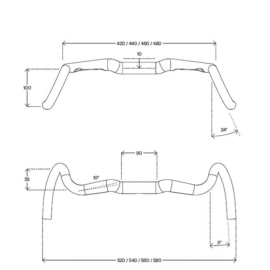 Kierownica DEDA GERA ALU 24° POB Finish
