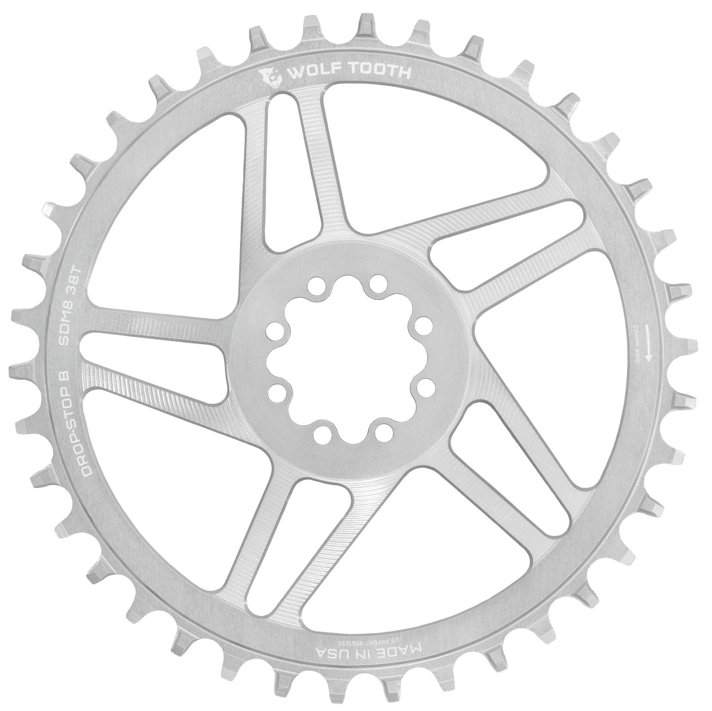WOLF TOOTH GRAVEL Direct Mount SRAM 8 Hole Raw Silver Mono Chainring