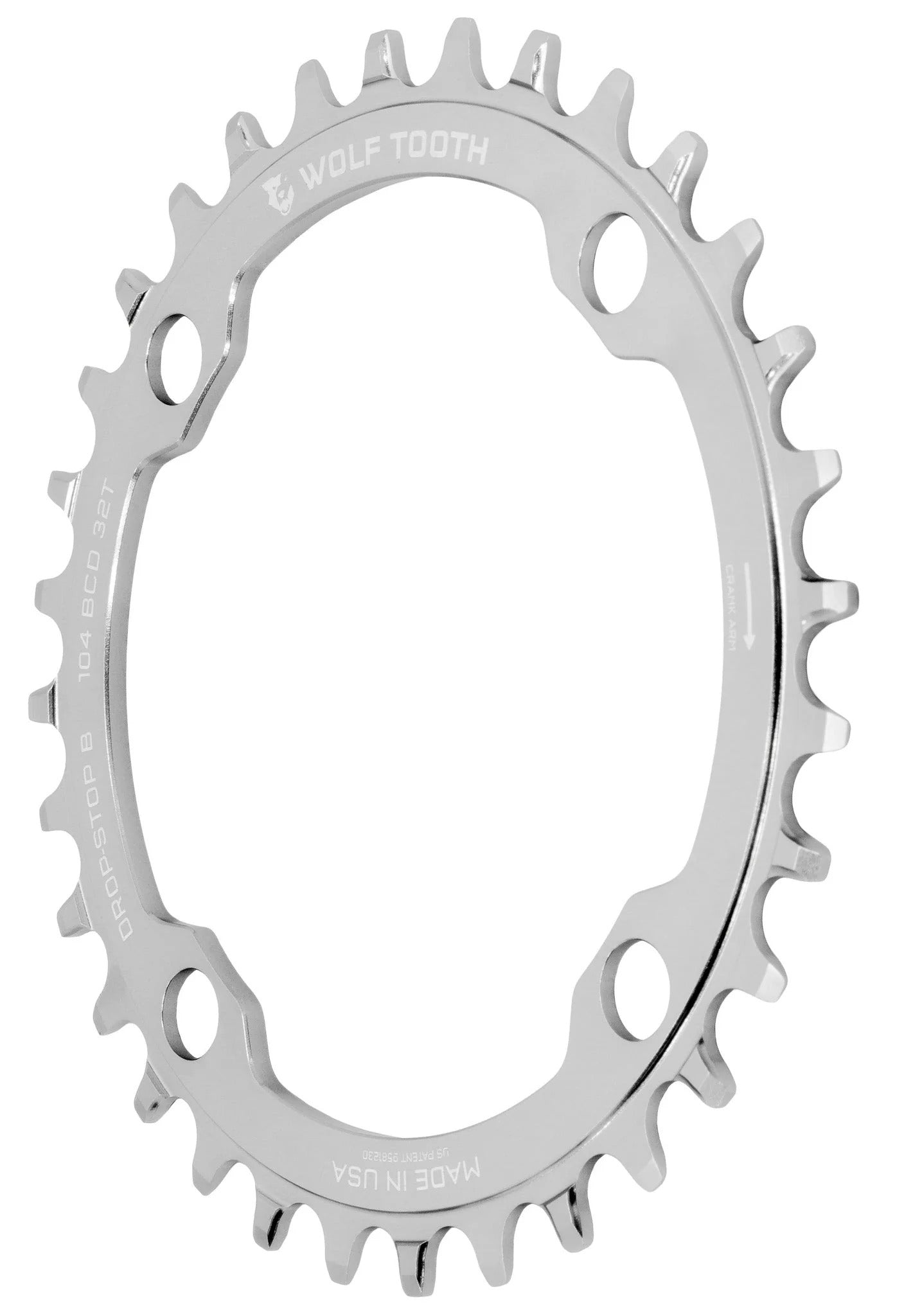 WOLF TOOTH DROP-STOP B 104mm Raw Silver Mono Deck
