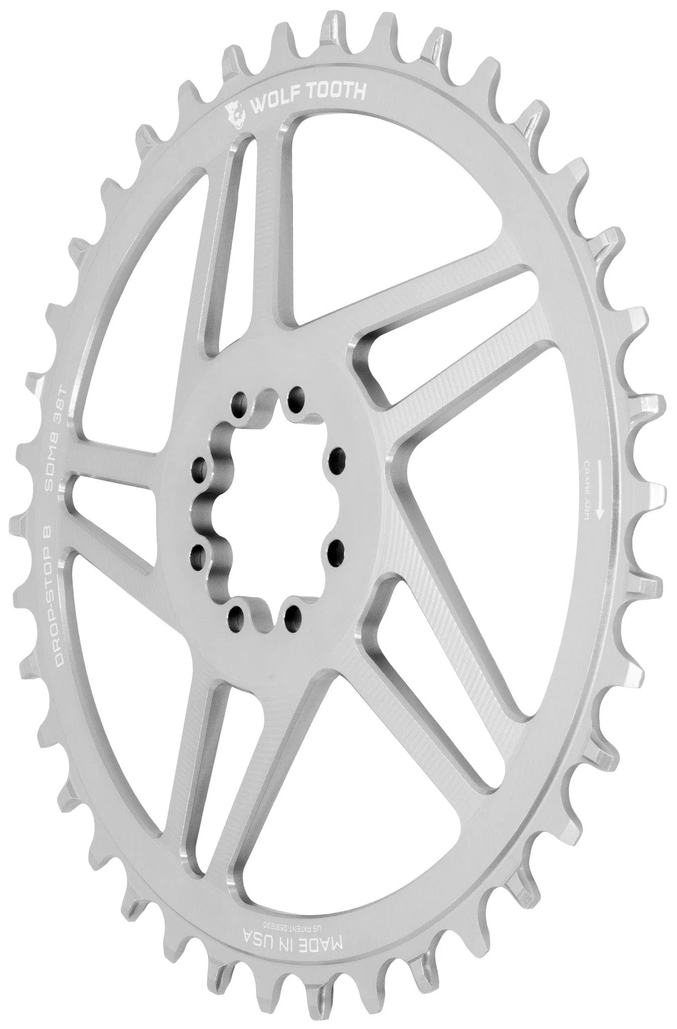 WOLF TOOTH GRAVEL Direct Mount SRAM 8 Hole Raw Silver Mono Chainring